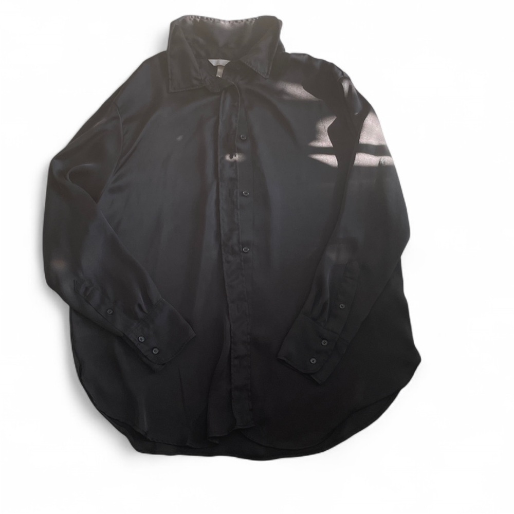 H&M Black Button-Up Blouse
